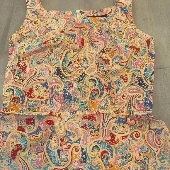Harold's Multi Color Paisley A Line Sleeveless Dress Size 0 Pristine - Picture 2 of 8